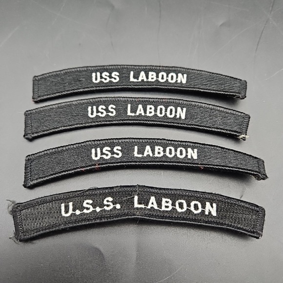 Other - Set Of 4 Military Patches USS Laboon Black And White